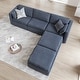 preview thumbnail 142 of 179, Mia Oversized Modular Sectional Fabric Sofa