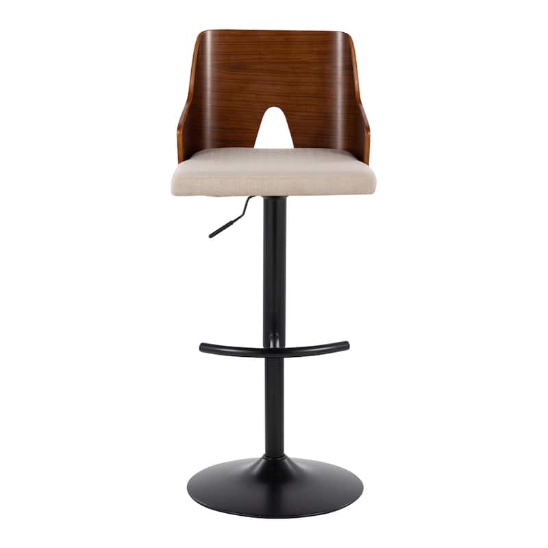Carson Carrington Adrianna Adjustable Bar Stool with Rounded T Footrest (Set of 2)
