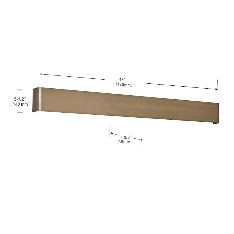 Long Streak Led Wall Sconce 46 Inch Black