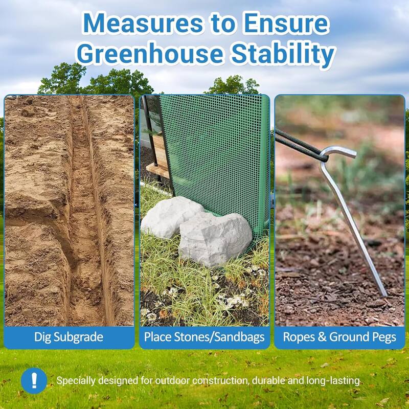 Large Walk in Outdoor Greenhouse, with Roll-Door