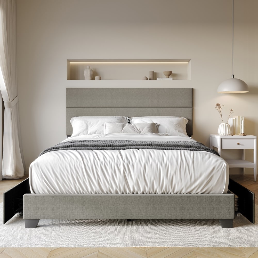 Clayfell Kapaa Upholstered Storage Platform Bed