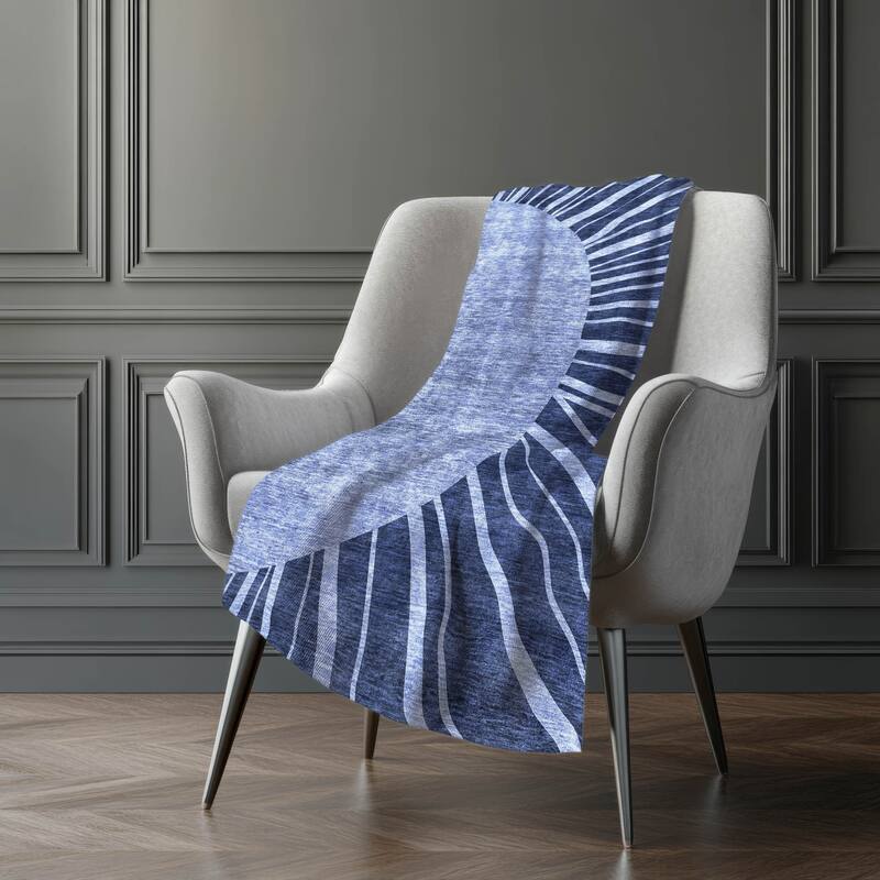 Premium Machine Washable Modern Sun Sherpa Throw Blanket