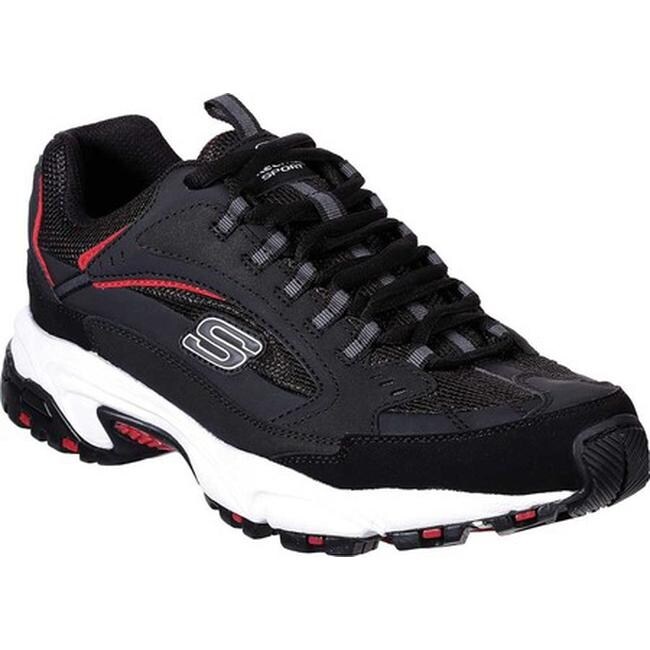 mens red skechers