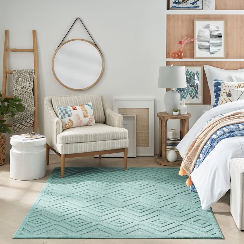 Nourison Versatile Indoor/Outdoor Geometric Flatweave Area Rug