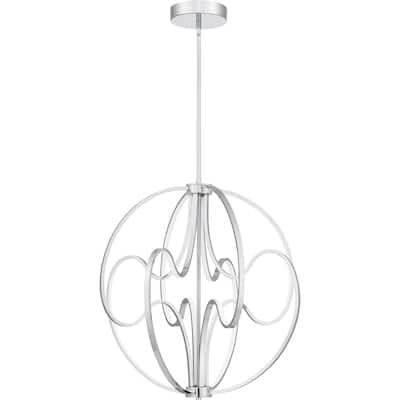 Clairon Integrated LED Polished Chrome Pendant Light