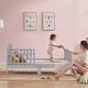 preview thumbnail 33 of 44, Costway Kids Toddler Wood Bed Bedroom Furniture w/ Guardrails - See Details