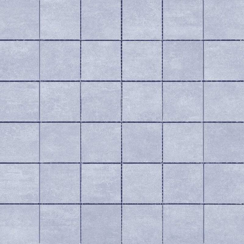Quell 2x2 Blue Matte Porcelain Grid Mosaic Tile - Floor, Wall & Backsplash - Blue - 1 Sheet (1 Sq. ft.)
