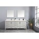preview thumbnail 69 of 127, Willow Collection 84 in W x 22 in D x 36 in H Aberdeen Double Bowl Sink Bathroom Vanity with Countertop