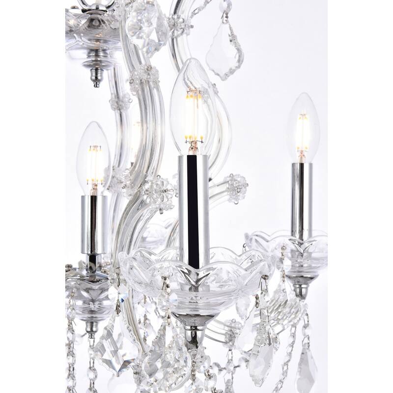 Fleur Illumination Collection Pendant D:20in H:25in Lt:6 Chrome Finish