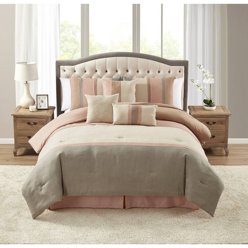 Winston 7 Piece Suede Comforter Set
