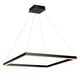 preview thumbnail 5 of 19, Nero Square Contemporary Modern Metal Integrated LED Chandelier, Black by JONATHAN Y
