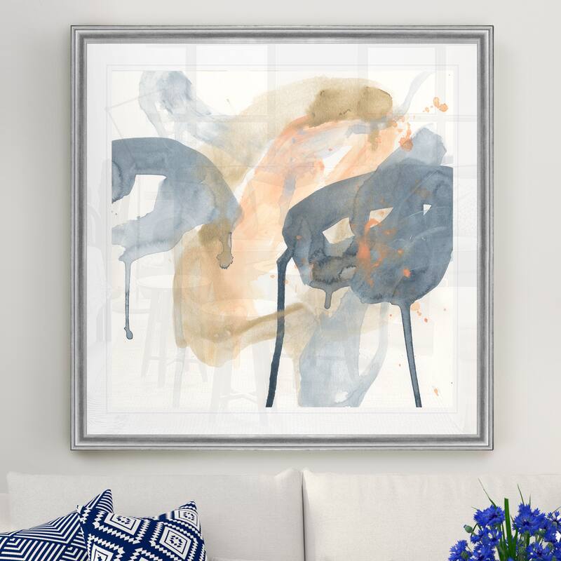 Liquid Blueprint VIII -Black Framed Print