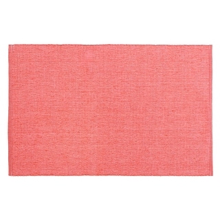 Chambray Ribbed Placemat Coral 13 X 19 - Set of 12