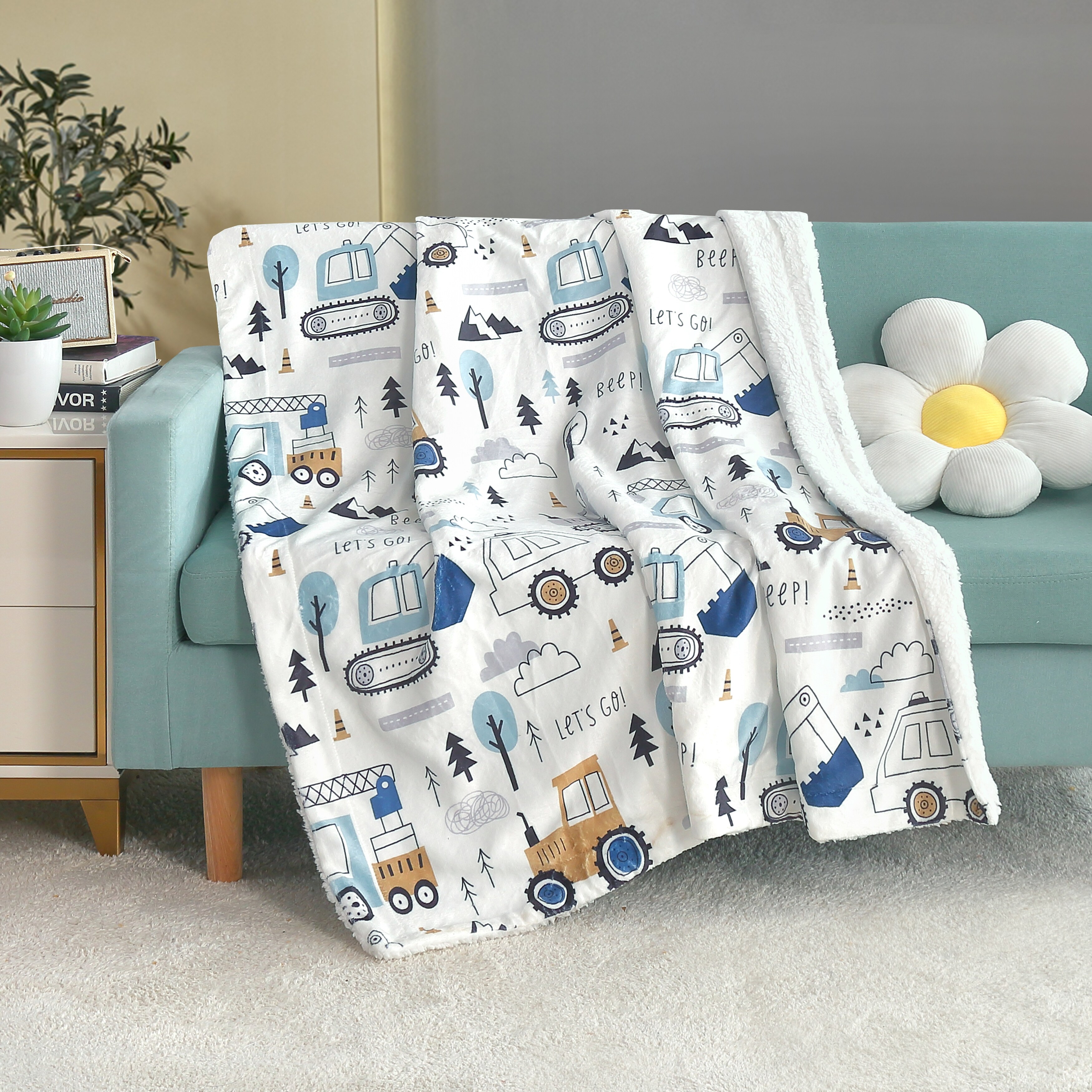 Kids plush throw discount