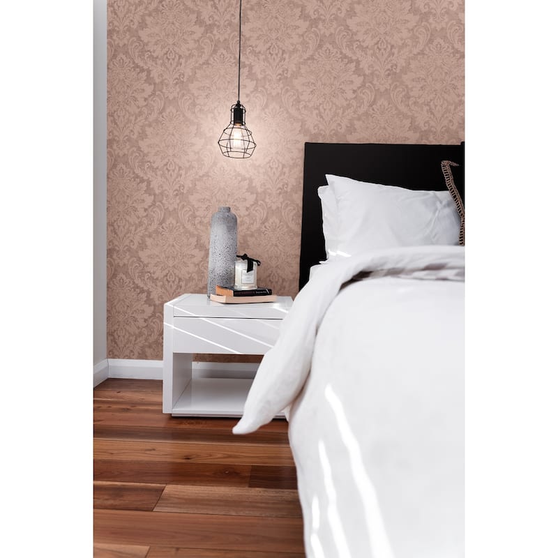 Seabrook Designs Roselyn Antique Damask Unpasted Wallpaper