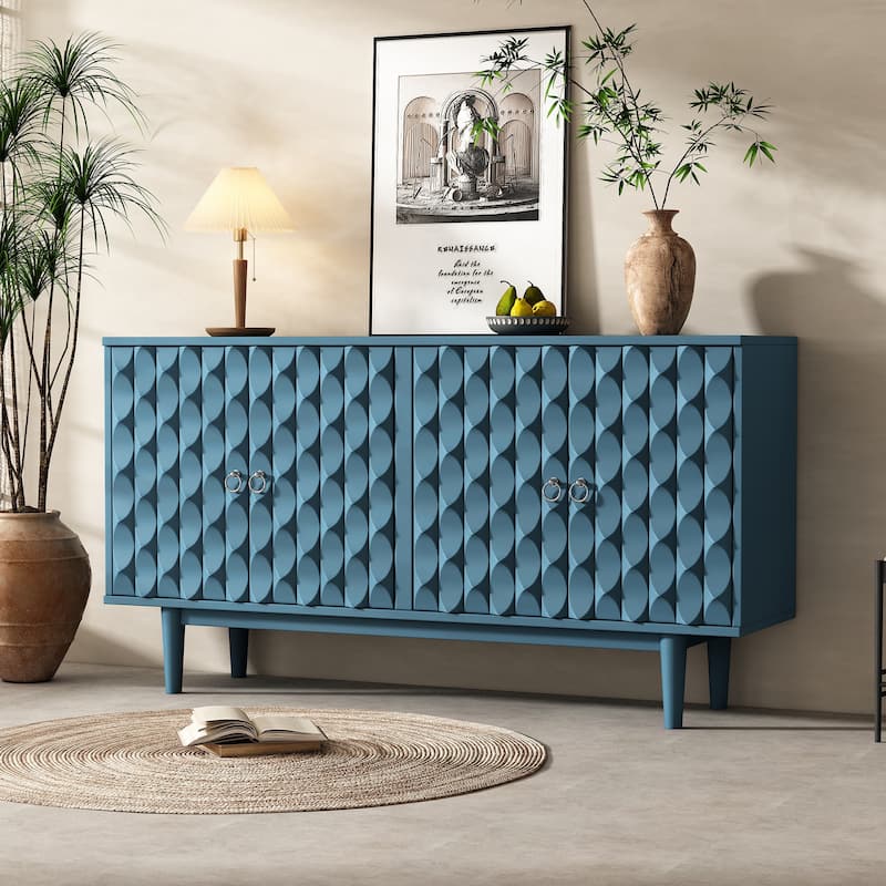 Modern Buffet Sideboard Accent Cabinet with Adjustable Storage Shelves