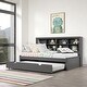 preview thumbnail 6 of 7, Twin Bookcase Daybed in Dark Grey with optional Trundle or Drawers