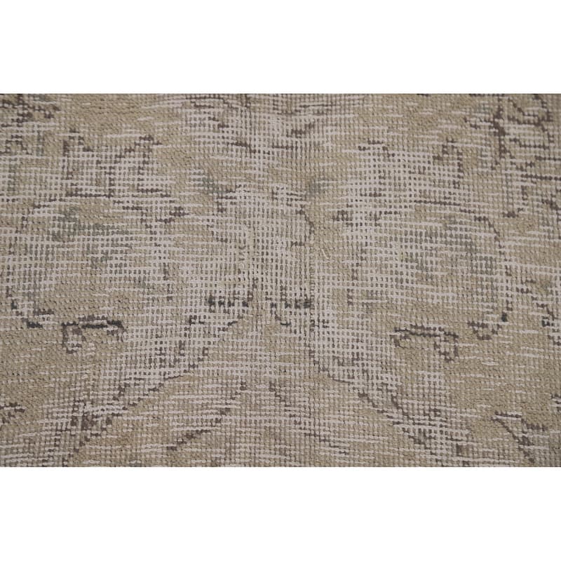 Hand Knotted Oriental 100% Wool Carpet Traditional Floral Beige & Ivories Tabriz Area Rug - 12' 5'' X 8' 10''