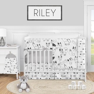 black nursery bedding