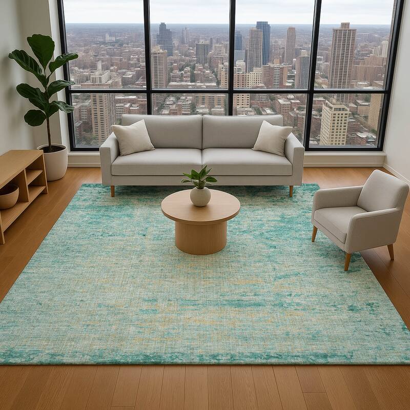 Premium Washable Super Soft Mayfield Rug - Teal - 8' x 10'