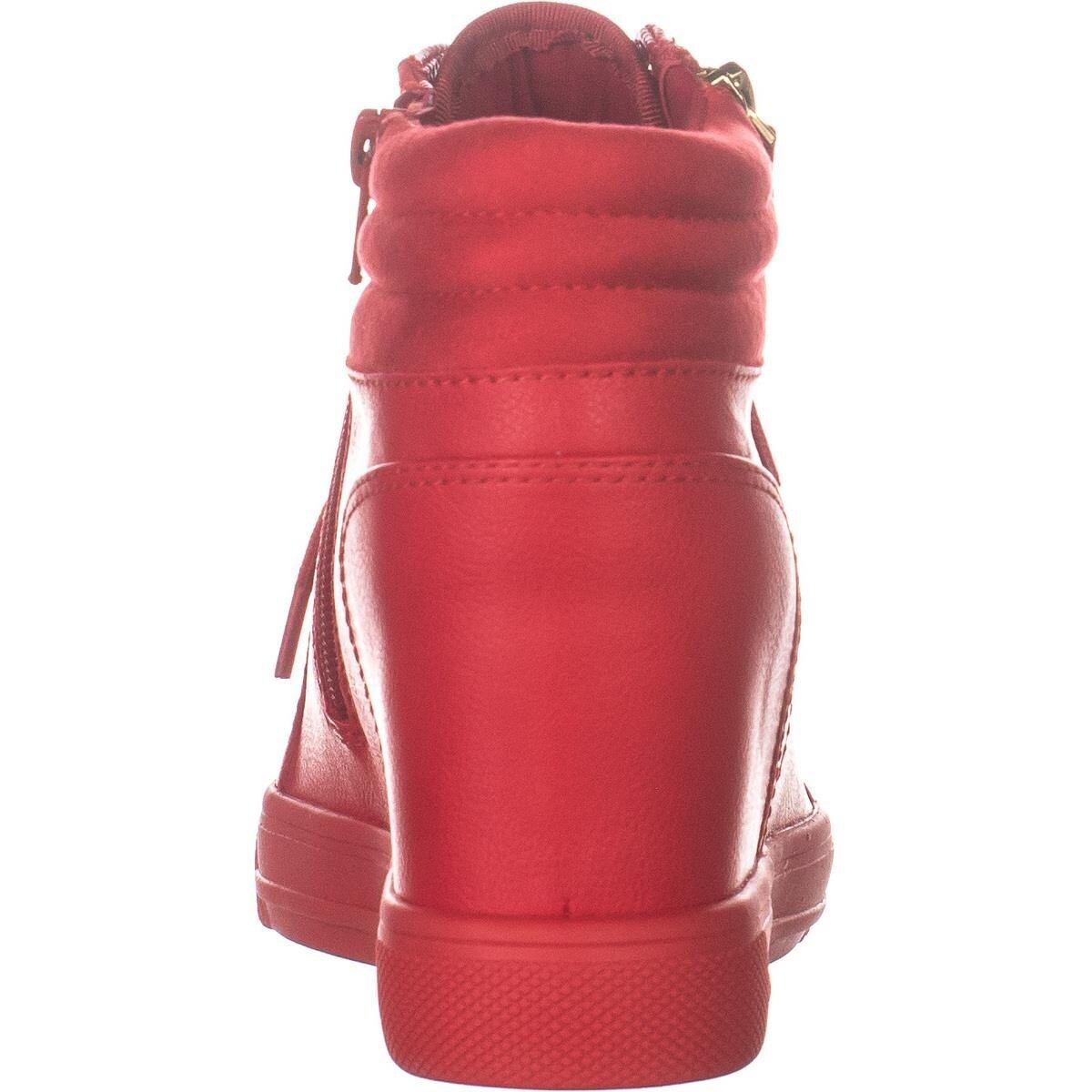aldo red sneaker wedges