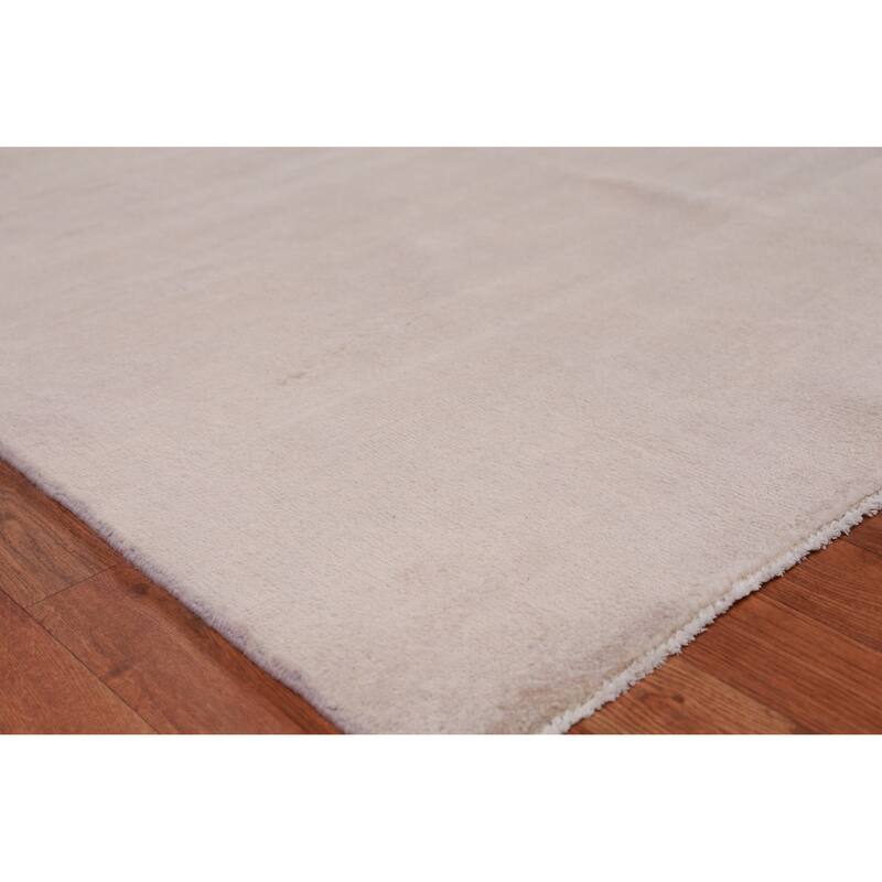 Hand Knotted Oriental 100% Wool Carpet Modern Modern Peach Gabbeh Area Rug - 10' 2'' X 10' 3''