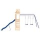 preview thumbnail 16 of 18, vidaXL Swing Set Outdoor Backyard Wooden Playground Equipment for Kids Age 3-8