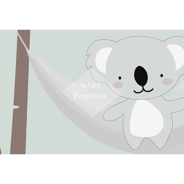 Cute Baby Koalas on Hammock Animals Trees Child Removable Textured Wallpaper  - On Sale - Overstock - 33842668