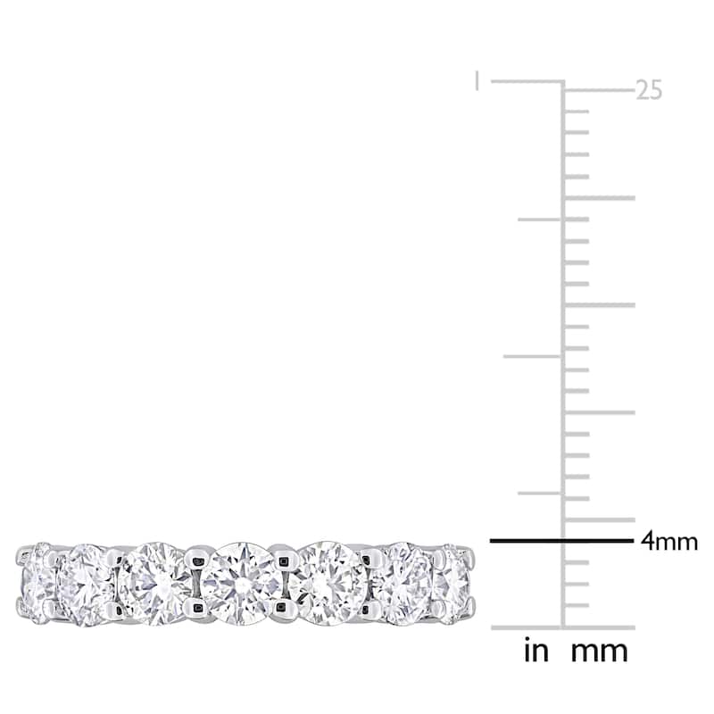 Miadora 1 3/4ct DEW Created Moissanite Anniversary Band in Sterling Silver