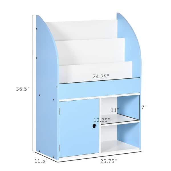 dimension image slide 1 of 2, Kids Bookshelf,Multi-Purpose Kids Toy Storage Organizer,Kids Bookcase