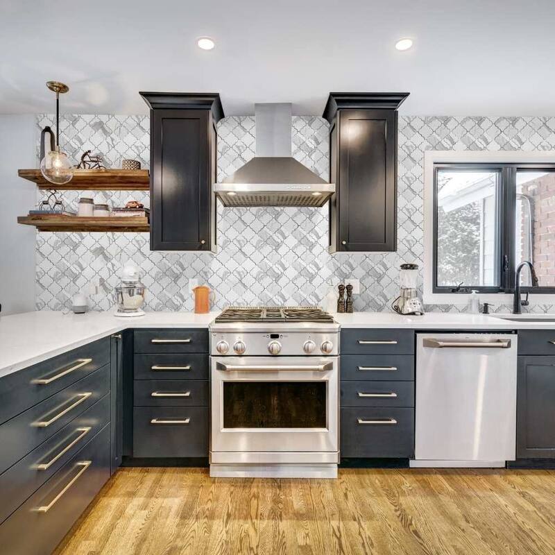 The Tile Life Stately Arabesque 11x12 Calacatta Porcelain Floor & Wall Tile