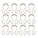 preview thumbnail 15 of 42, Utopia Alley Double Roller Ball Stainless Steel Shower Curtain Hooks Rings, Set of 12