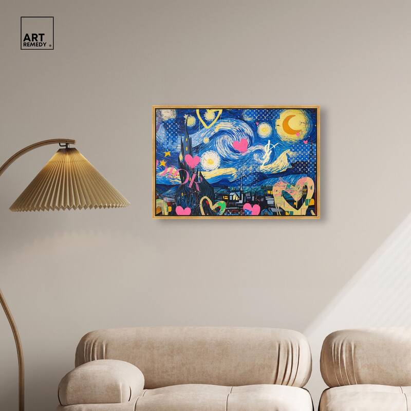 Starry Night Graffiti Canvas by Art Remedy