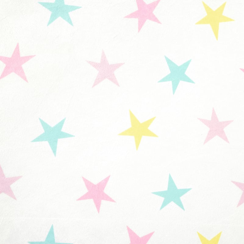 Lush Decor Baby Rainbow Allover Stars Soft & Plush Fitted Crib Sheet - 52"x 28" x 9"