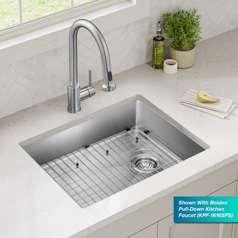 KRAUS Fairlane Undermount 18 Gauge Stainless Steel Kitchen Sink
