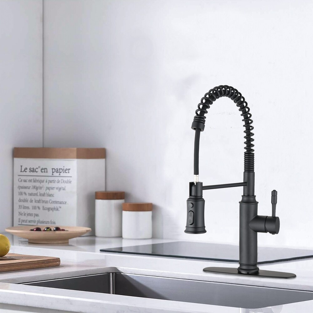 black kitchen faucets with side sprayer