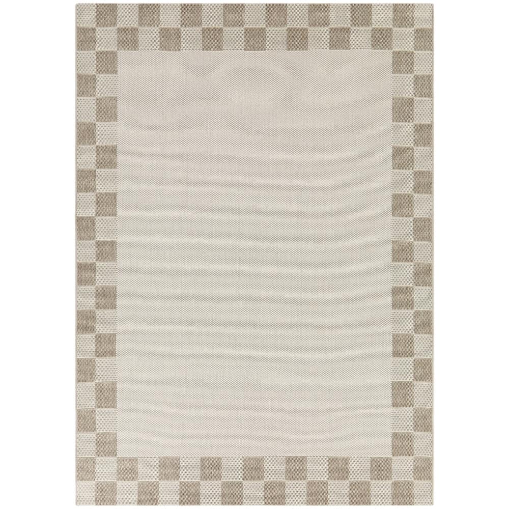 Tabor Checkered Border Indoor/Outdoor Area Rug