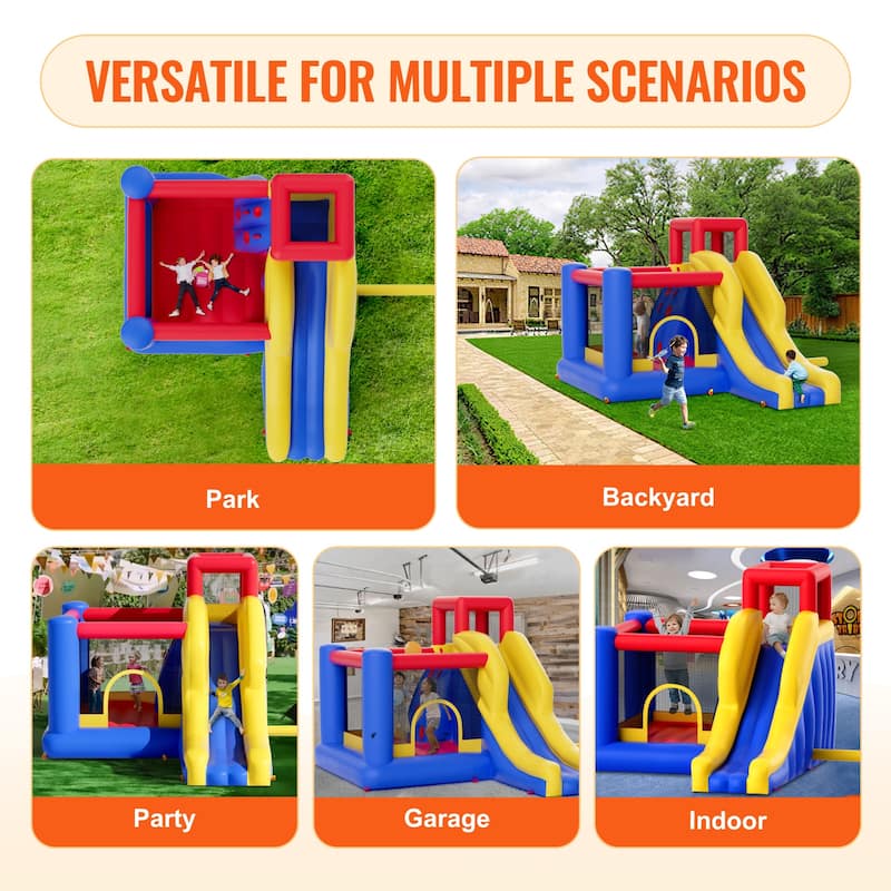 Inflatable Bounce House Family Backyard Bouncy Castle, for Kid Ages