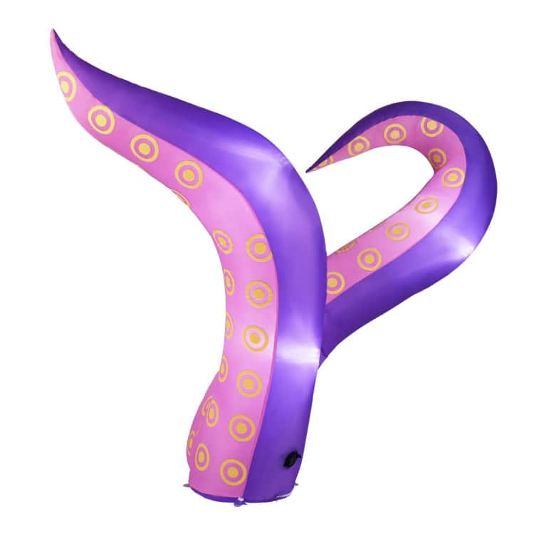 Multi-Color Polyester 6.5ft Inflatable Halloween Tentacles with LED Lights