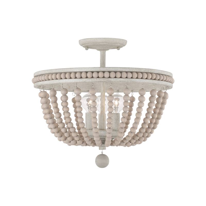 3-Light Semi-Flush - 14.5 inches high