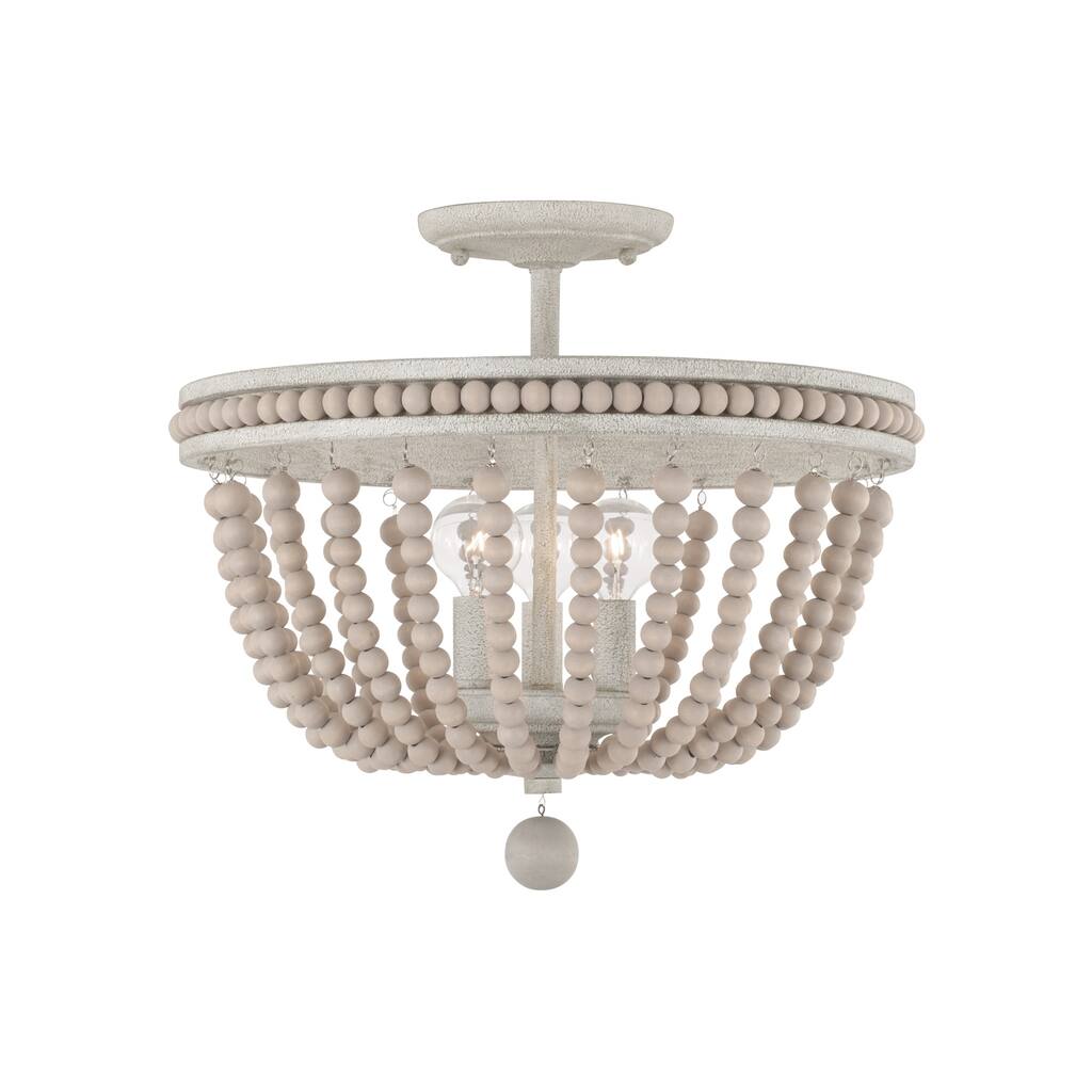 3-Light Semi-Flush - 14.5 inches high