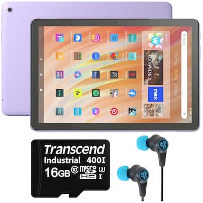 Amazon Fire HD 10 64GB 10.1" Tablet with Wi-Fi - 13th Gen (Lilac) + Accessories