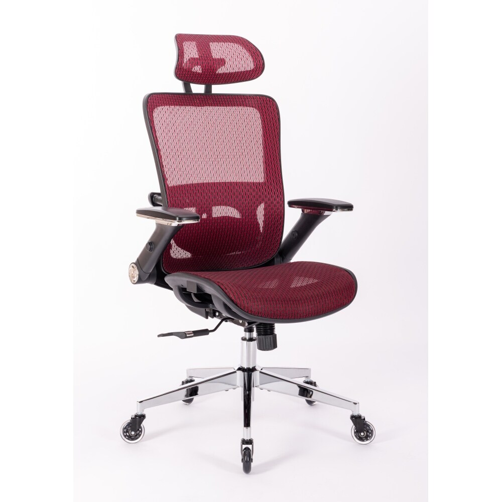 Red rolling online chair