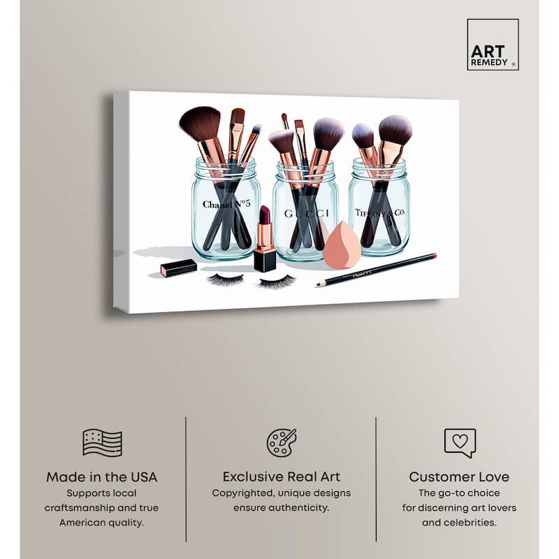 Glamour Glassware Canvas by Art Remedy, Gallery Wrapped
