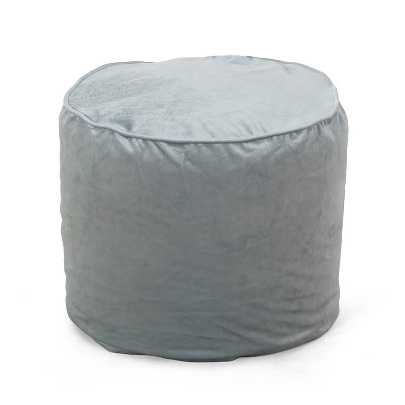 Gwinnett Modern Velveteen Cylinder Pouf by Christopher Knight Home