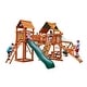 preview thumbnail 21 of 30, Gorilla Playsets Pioneer Peak Wooden Swing Set with Clatter Bridge and Tire Swing Wood Roof
