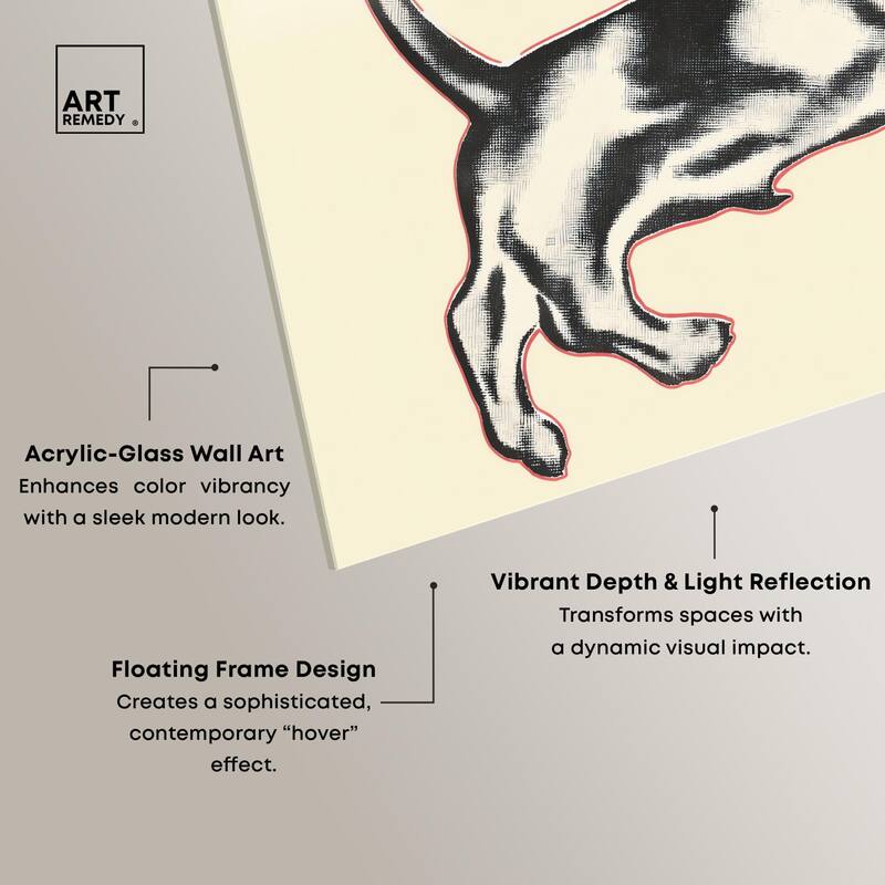 Martini Pup II Acrylic by Art Remedy, Ready to Hang