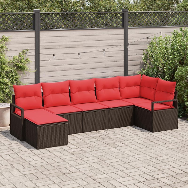 Modular Outdoor Sofa Set with Cushions - 113×48×27.2