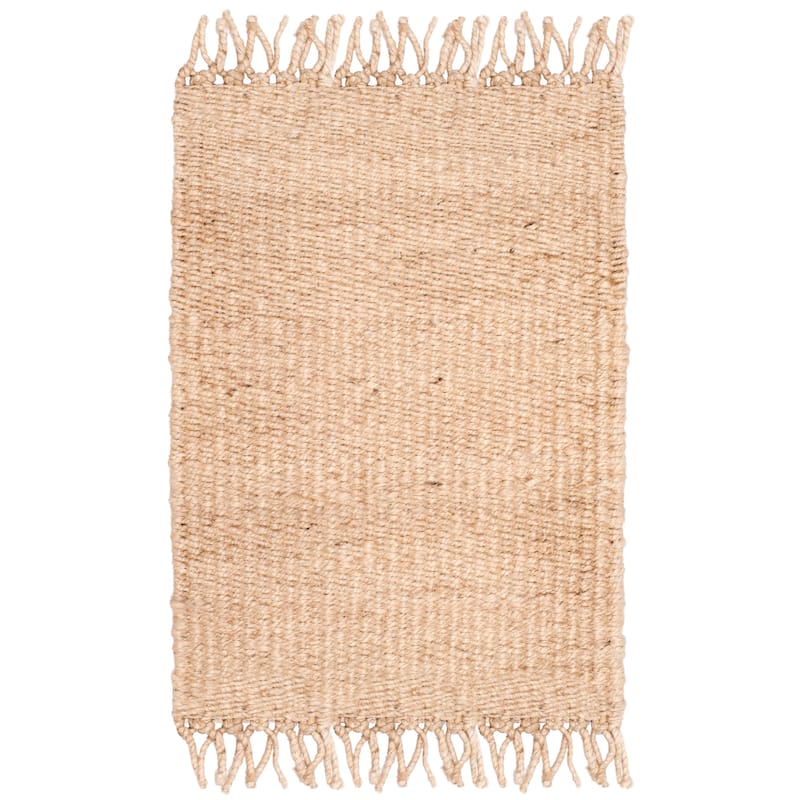 SAFAVIEH Handmade Natural Fiber Leteke Jute Fringe Rug - 2' x 3' - Ivory
