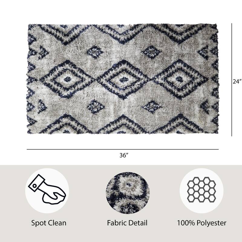 Nautica Puffy Fez Grey/Navy Rug